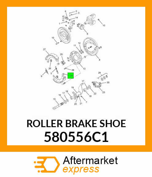 ROLLER BRAKE SHOE 580556C1