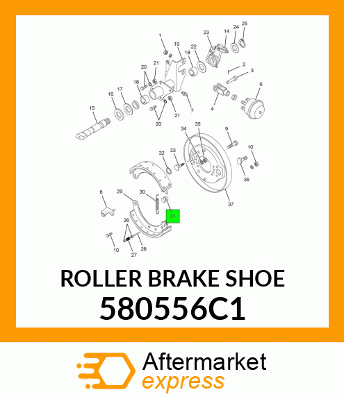 ROLLER BRAKE SHOE 580556C1