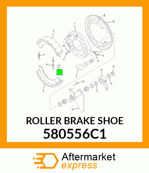 ROLLER BRAKE SHOE 580556C1