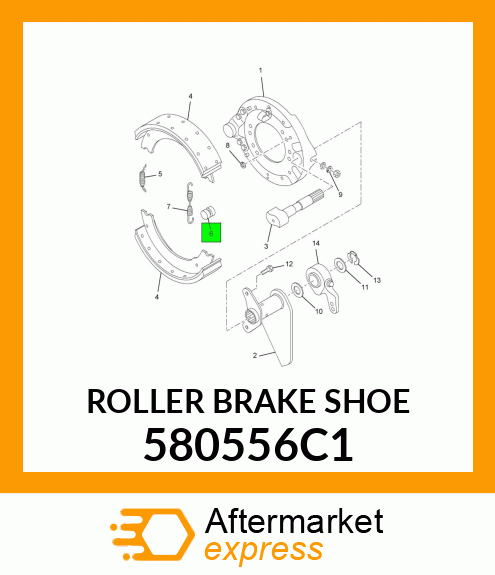 ROLLER BRAKE SHOE 580556C1