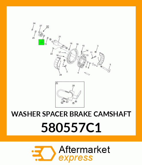 WASHER SPACER BRAKE CAMSHAFT 580557C1