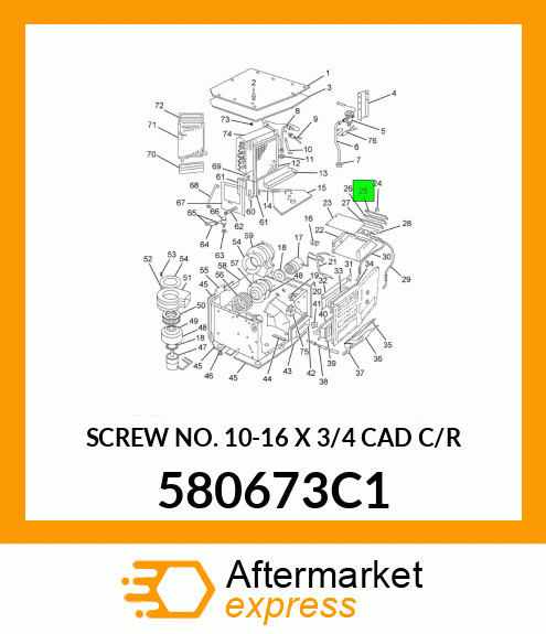 SCREW NO. 10-16 X 3/4 CAD C/R 580673C1