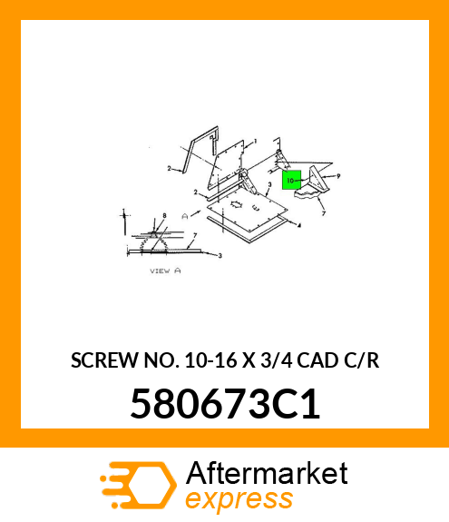 SCREW NO. 10-16 X 3/4 CAD C/R 580673C1