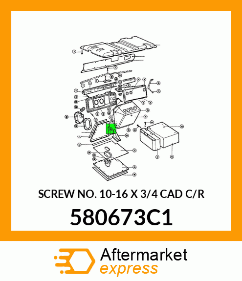 SCREW NO. 10-16 X 3/4 CAD C/R 580673C1