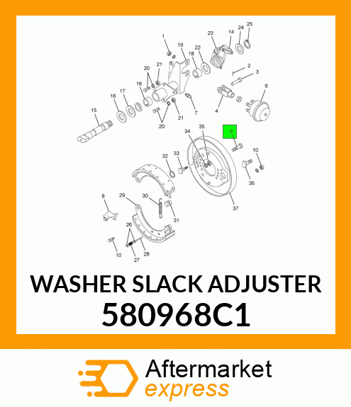 WASHER SLACK ADJUSTER 580968C1