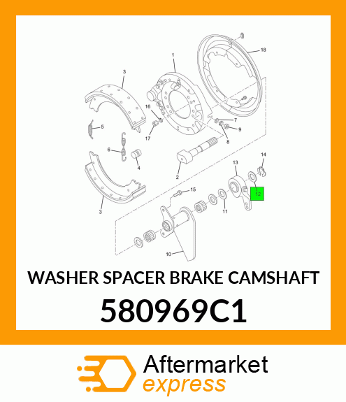 WASHER SPACER BRAKE CAMSHAFT 580969C1