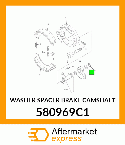 WASHER SPACER BRAKE CAMSHAFT 580969C1