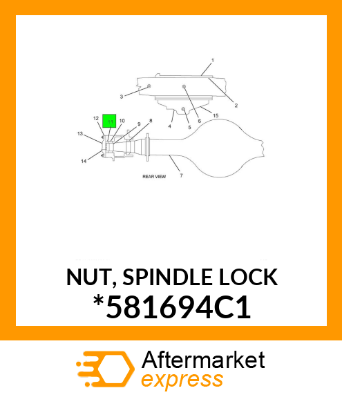 NUT, SPINDLE LOCK *581694C1