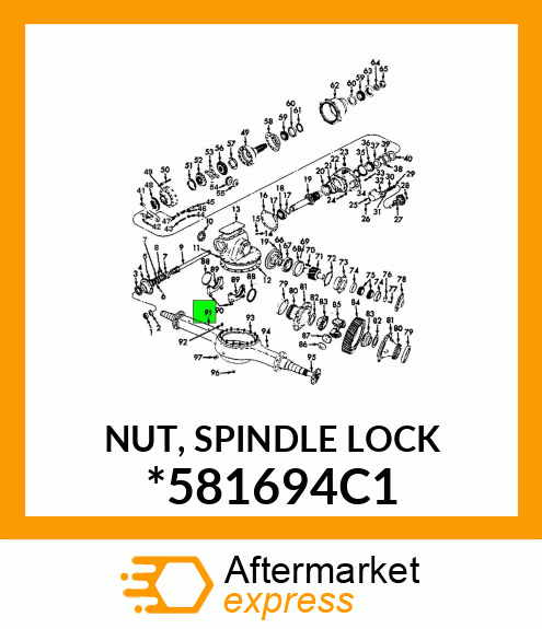 NUT, SPINDLE LOCK *581694C1