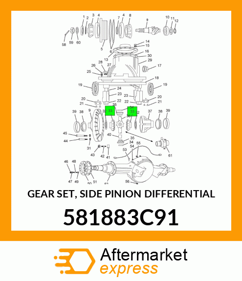 GEAR SET, SIDE PINION DIFFERENTIAL 581883C91