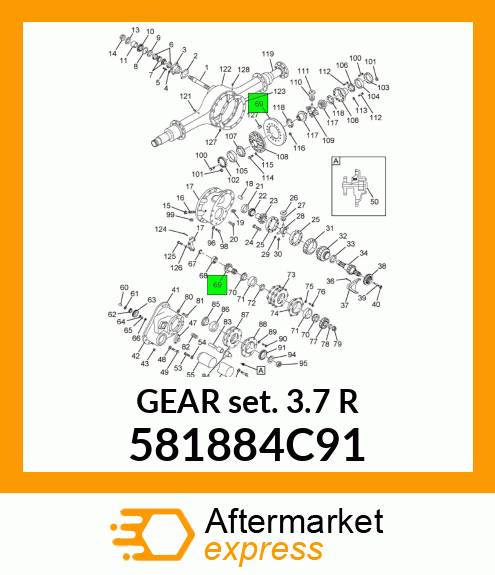 GEAR SET 3.70 RA359 581884C91