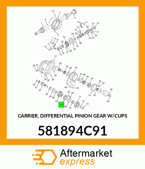 CARRIER, DIFFERENTIAL PINION GEAR W/CUPS 581894C91