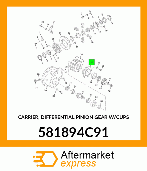 CARRIER, DIFFERENTIAL PINION GEAR W/CUPS 581894C91