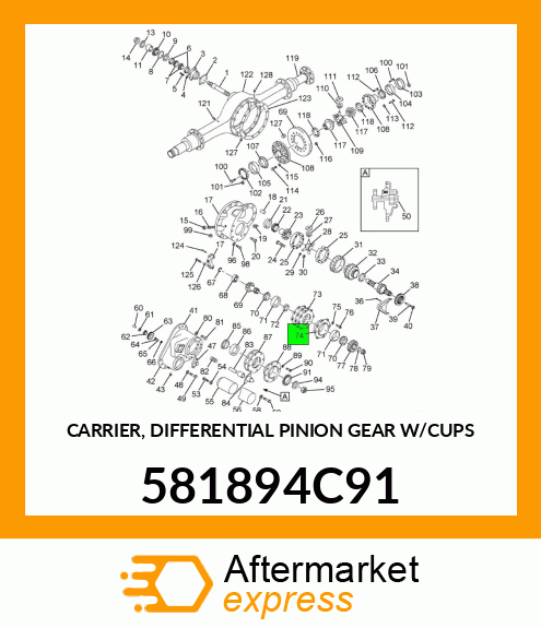 CARRIER, DIFFERENTIAL PINION GEAR W/CUPS 581894C91