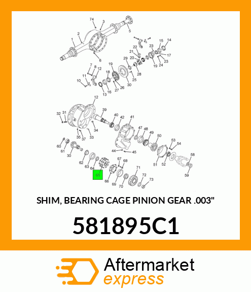 SHIM, BEARING CAGE PINION GEAR .003" 581895C1