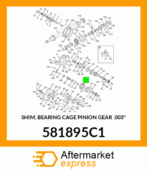 SHIM, BEARING CAGE PINION GEAR .003" 581895C1