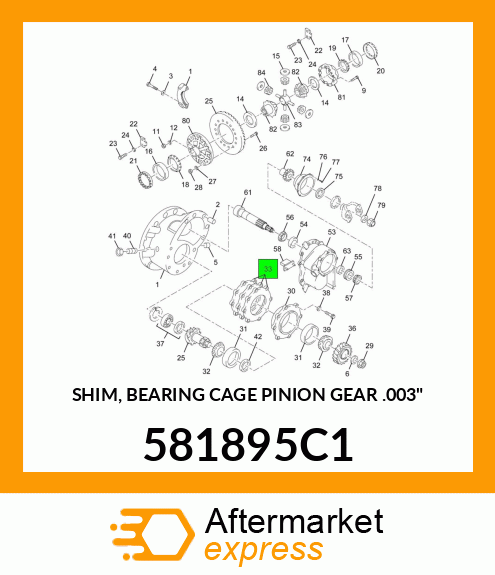 SHIM, BEARING CAGE PINION GEAR .003" 581895C1