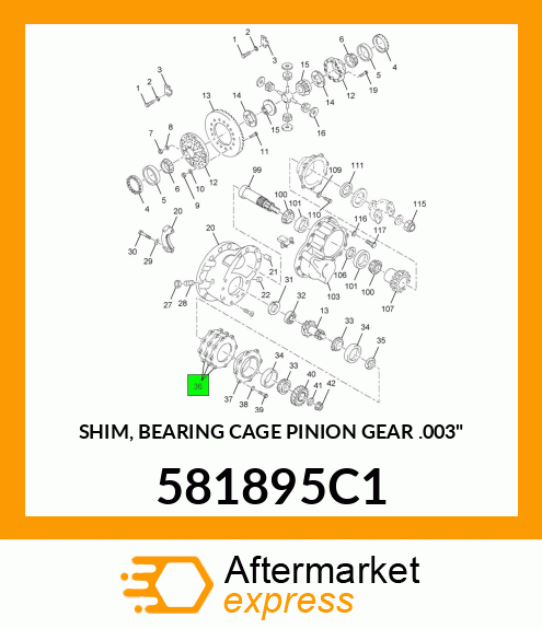 SHIM, BEARING CAGE PINION GEAR .003" 581895C1