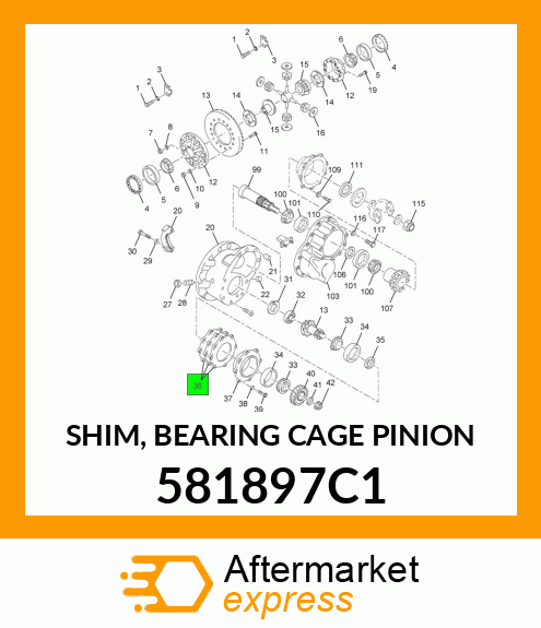 SHIM, BEARING CAGE PINION 581897C1