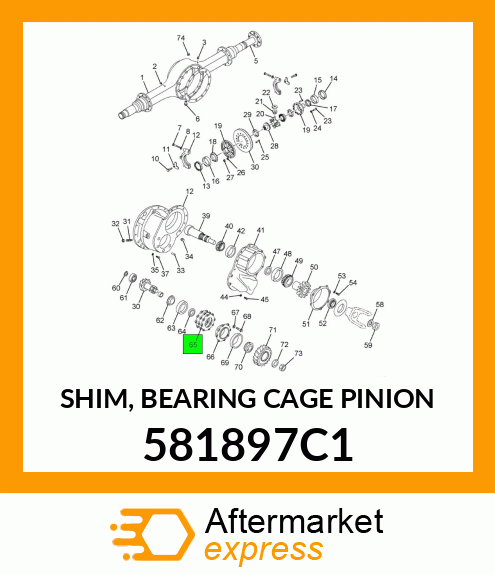 SHIM, BEARING CAGE PINION 581897C1