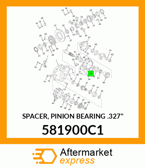 SPACER, PINION BEARING .327" 581900C1