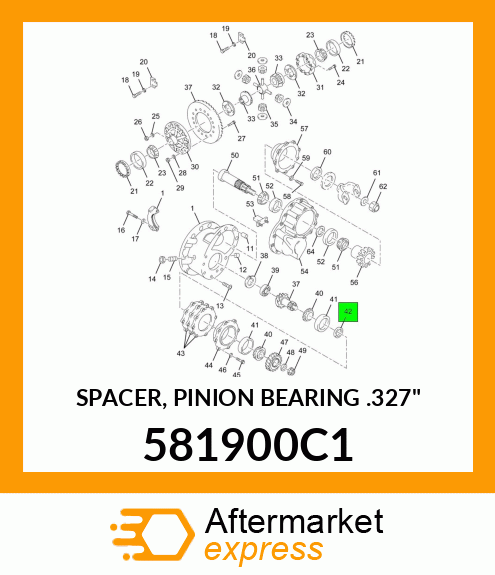 SPACER, PINION BEARING .327" 581900C1