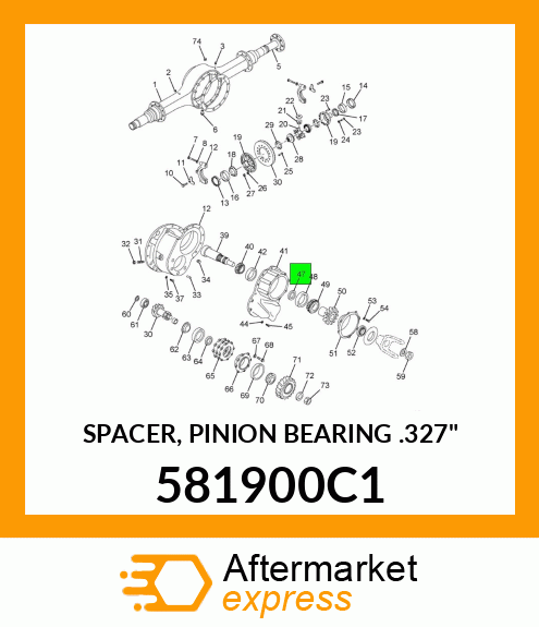 SPACER, PINION BEARING .327" 581900C1