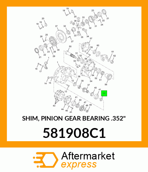 SHIM, PINION GEAR BEARING .352" 581908C1