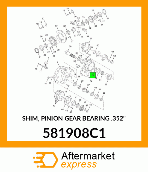 SHIM, PINION GEAR BEARING .352" 581908C1