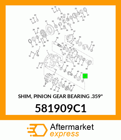 SHIM, PINION GEAR BEARING .359" 581909C1