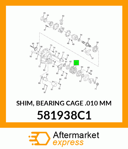 SHIM, BEARING CAGE .010 MM 581938C1