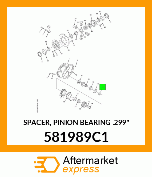 SPACER, PINION BEARING .299" 581989C1