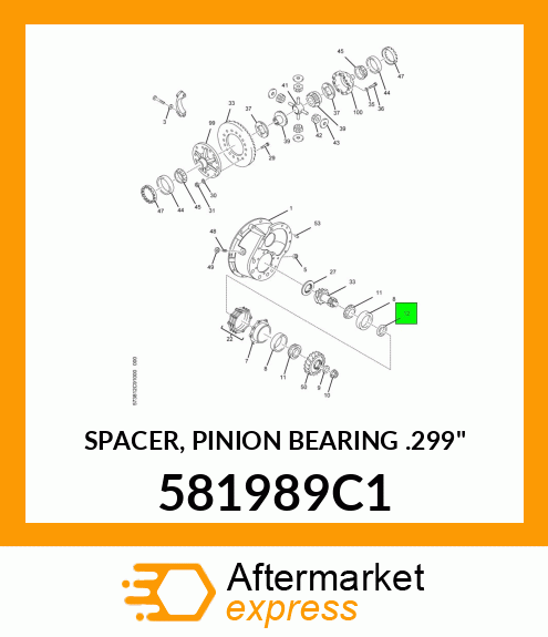 SPACER, PINION BEARING .299" 581989C1