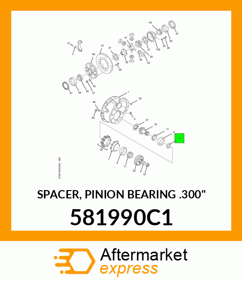 SPACER, PINION BEARING .300" 581990C1