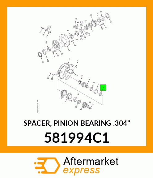 SPACER, PINION BEARING .304" 581994C1