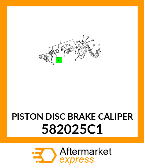 PISTON DISC BRAKE CALIPER 582025C1