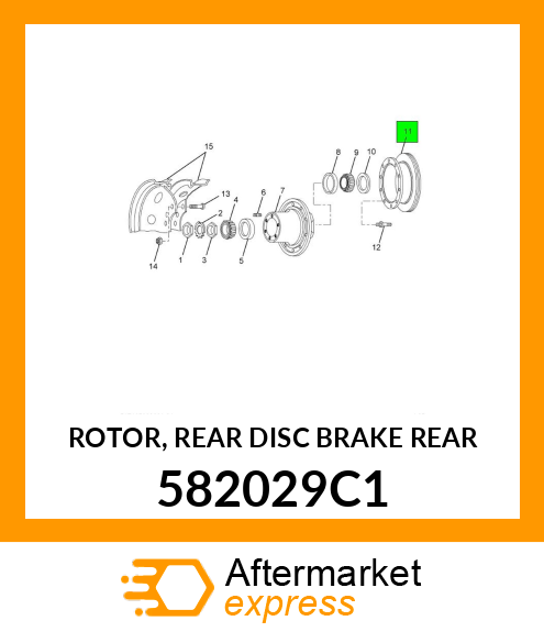 ROTOR, REAR DISC BRAKE REAR 582029C1