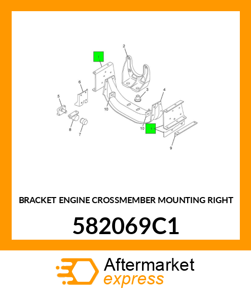 BRACKET ENGINE CROSSMEMBER MOUNTING RIGHT 582069C1