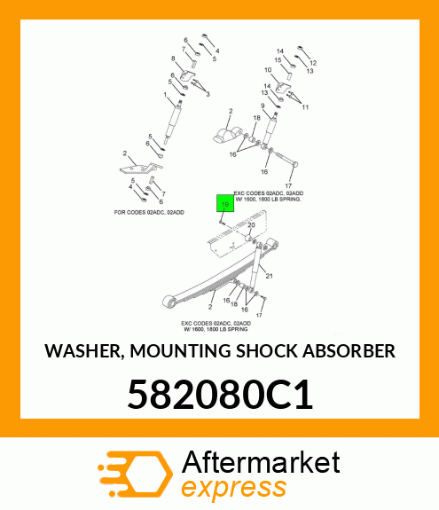 WASHER, MOUNTING SHOCK ABSORBER 582080C1