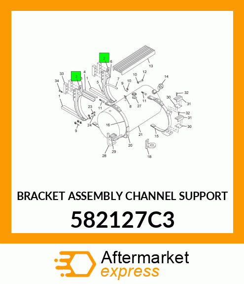 BRACKET ASSEMBLY CHANNEL SUPPORT 582127C3