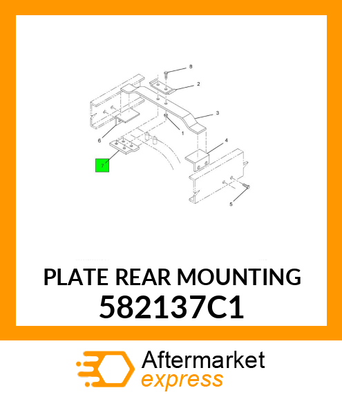 PLATE REAR MOUNTING 582137C1