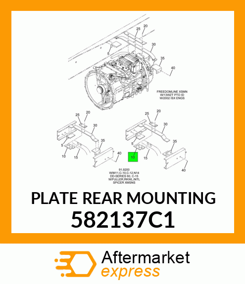 PLATE REAR MOUNTING 582137C1