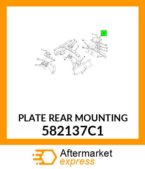 PLATE REAR MOUNTING 582137C1