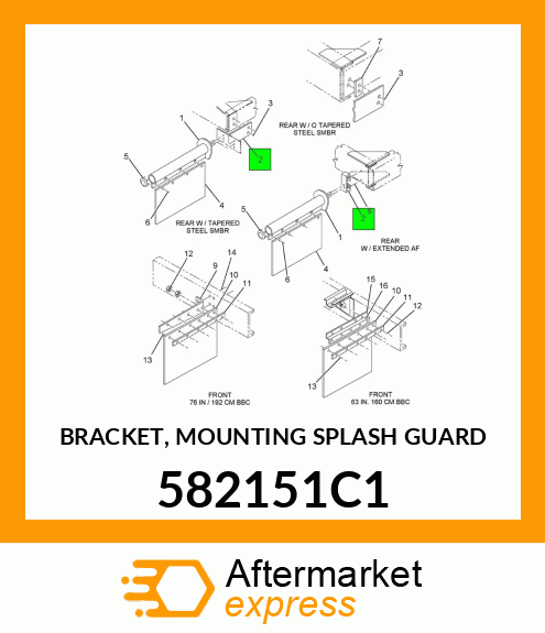 BRACKET, MOUNTING SPLASH GUARD 582151C1