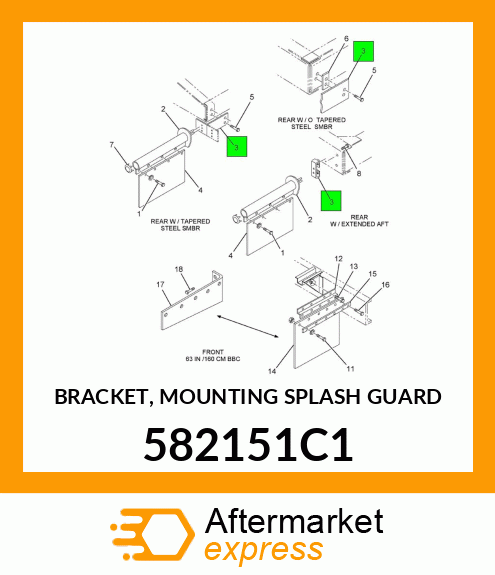 BRACKET, MOUNTING SPLASH GUARD 582151C1