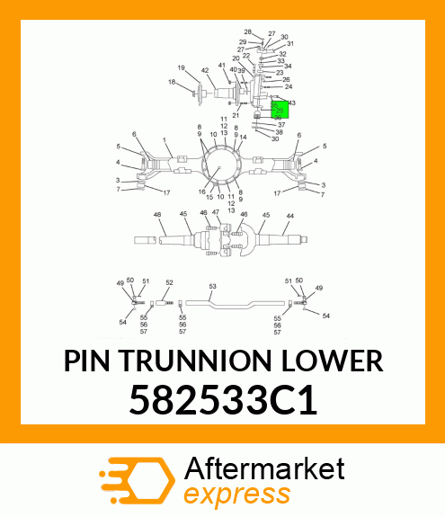PIN TRUNNION LOWER 582533C1