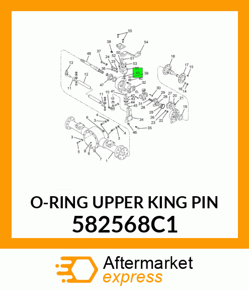 O-RING UPPER KING PIN 582568C1