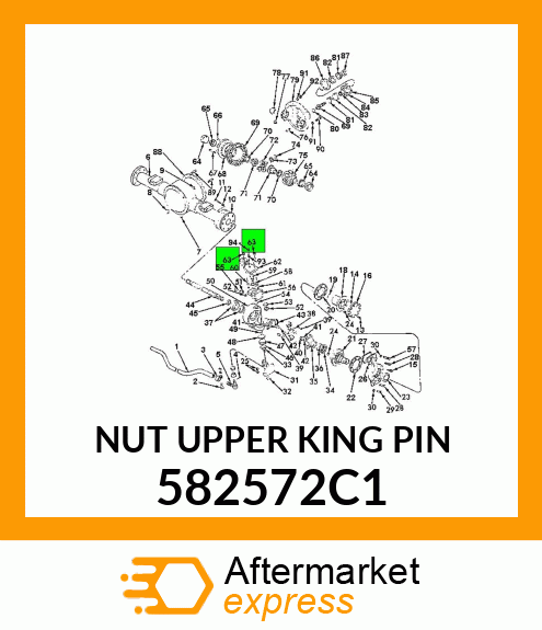 NUT UPPER KING PIN 582572C1