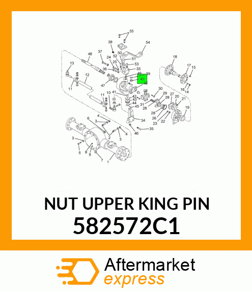 NUT UPPER KING PIN 582572C1