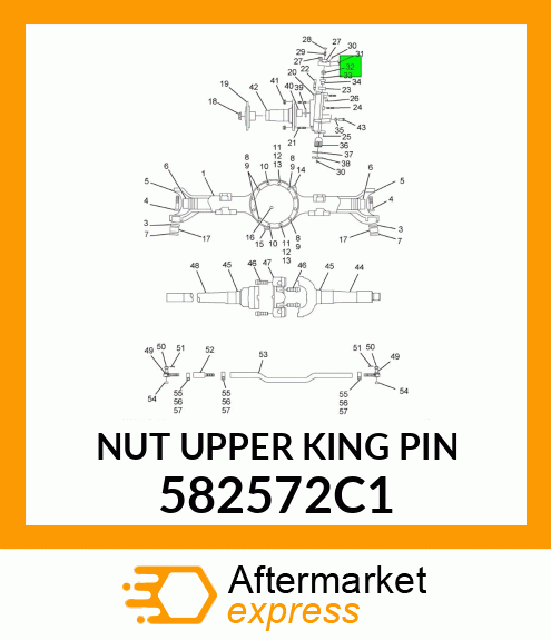 NUT UPPER KING PIN 582572C1